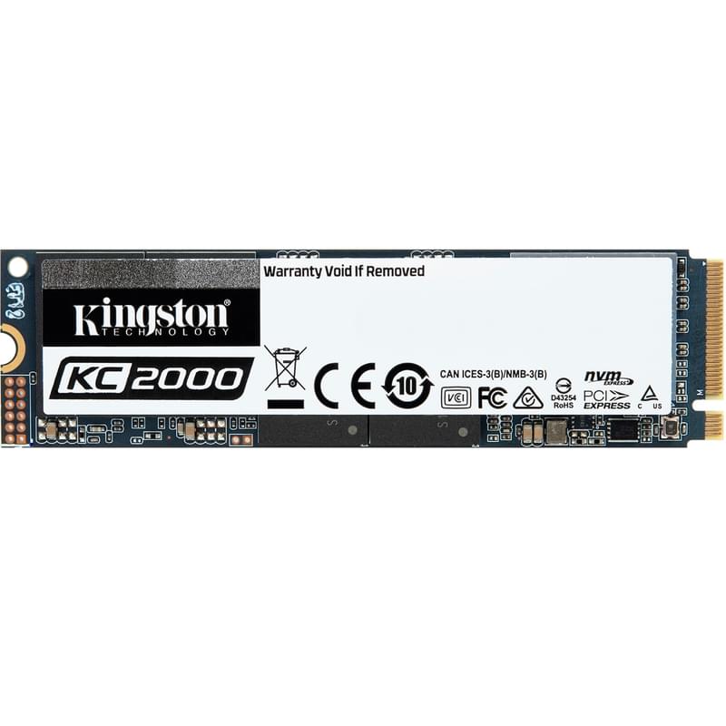 Внутренний SSD M.2 2280 500GB Kingston KC2000 PCIe 3.0 x4 NVMe 3D TLC (SKC2000M8/500G) - фото #0, Technodom.kz