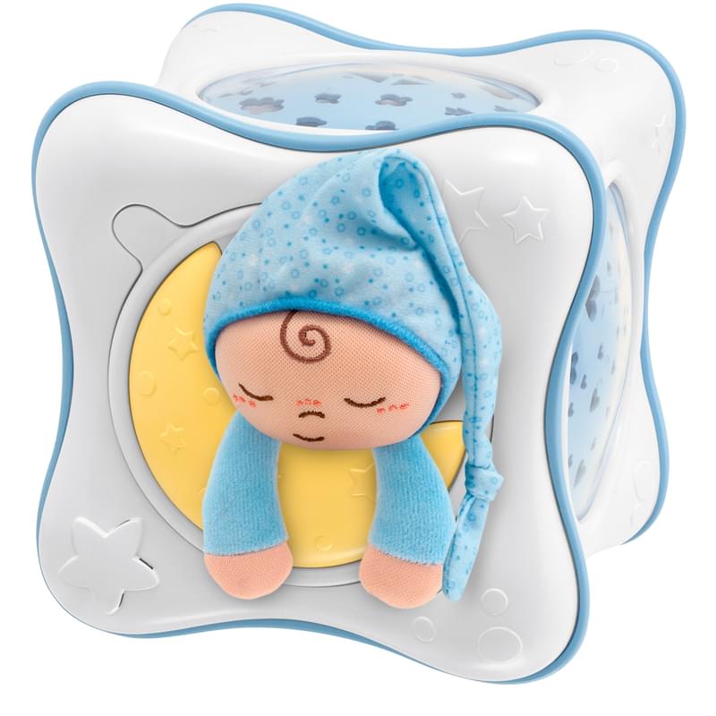 Chicco Ночник-проектор "Радужный кубик" голуб. 0м+ - фото #0, Technodom.kz