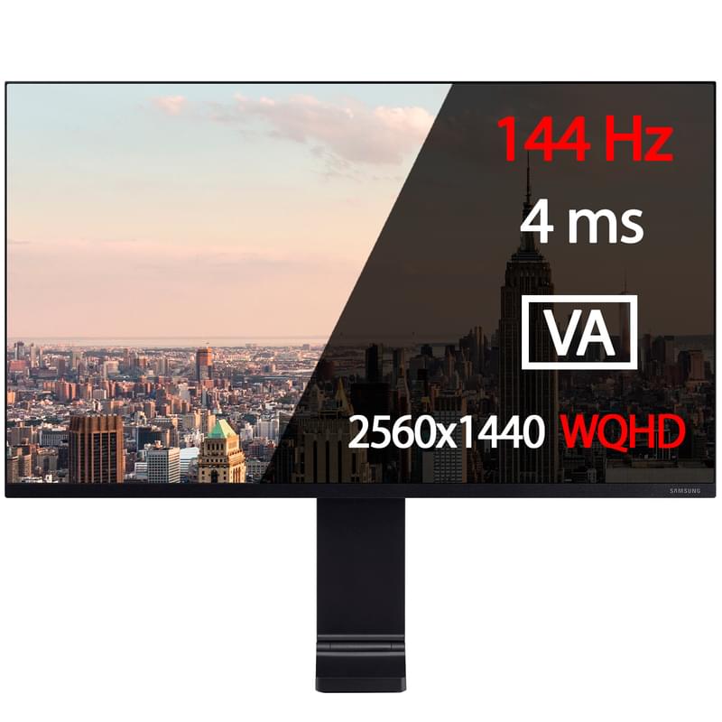 Монитор 27" Samsung S27R750QEI 2560х1440 16:9 VA 144ГЦ (HDMI+MiniDP) Black - фото #0, Technodom.kz