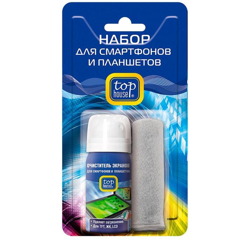 Чистящий набор Top House Очиститель экранов для смартфонов и планшетов, Спрей 40мл + Салфетка (39168 - фото #0, Technodom.kz