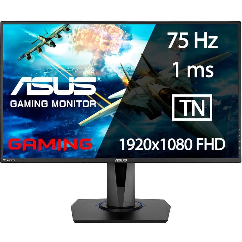 Монитор Игровой 27" Asus VG275Q 1920x1080 16:9 TN 75ГЦ (2HDMI+DP) Black - фото #0, Technodom.kz