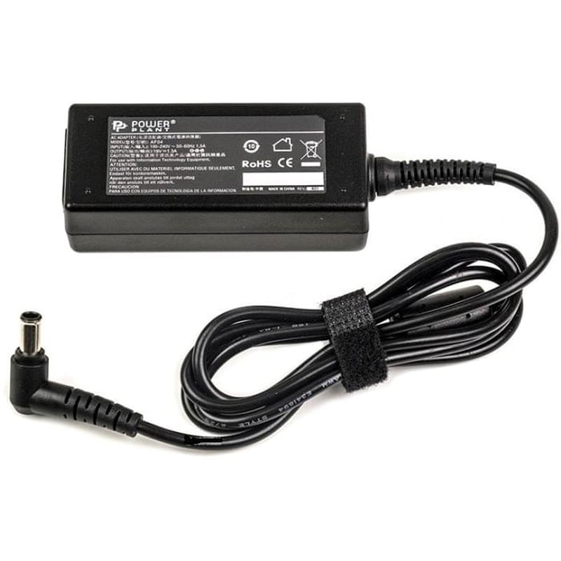 Блок питания для мониторов PowerPlant LG 220V, 19V 25W 1.3A (6.5*4.4) with pin - фото #0, Technodom.kz