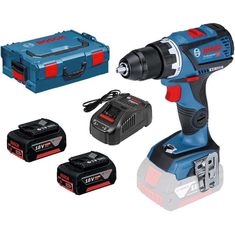 Дрель-шуруповерт Bosch GSR 18V-60 C аккумуляторная (06019G1100) - фото #1, Technodom.kz