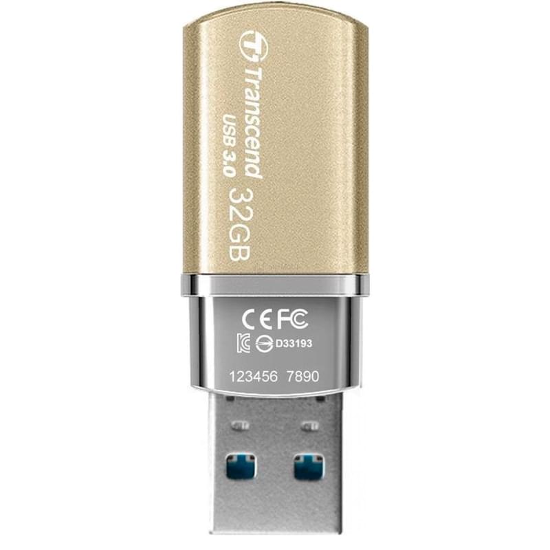 USB Флешка 32GB Transcend JetFlash 820 Type-A 3.1 Gen 1 (3.0) Gold (TS32GJF820G) - фото #1, Technodom.kz