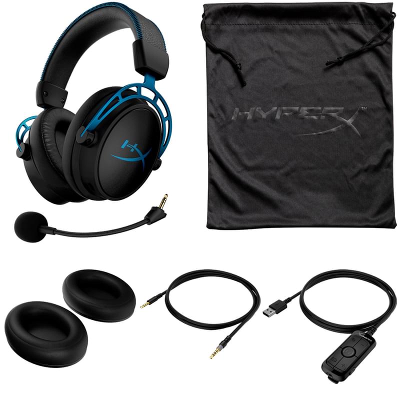 Игровая гарнитура HyperX Cloud Alpha S, Black/Blue (HX-HSCAS-BL/WW) - фото #5, Technodom.kz