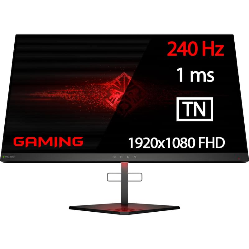 Монитор Игровой 24.5" OMEN X 25 1920x1080 16:9 TN 240ГЦ (HDMI+DP) Black - фото #0, Technodom.kz