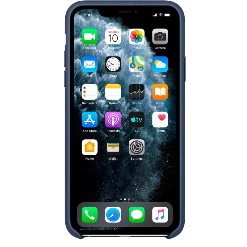 Чехол для iPhone 11 Pro Max, Кожа, Midnight Blue (MX0G2ZM/A) - фото #1, Technodom.kz