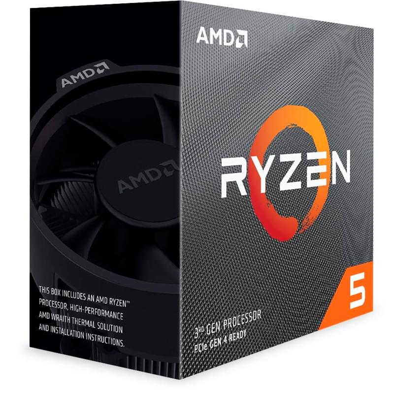Процессор AMD Ryzen 5 3600 (C6/T12, (3M L2, 32M L3 Cache), 3.6 up to 4,2GHz) AM4 BOX - фото #1, Technodom.kz