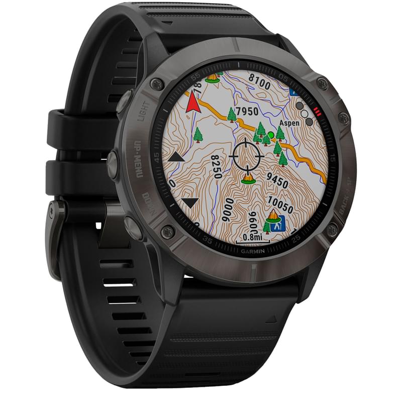 Смарт-часы Garmin Fenix 6X Sapphire Carbon Gray with Black Band - фото #1, Technodom.kz