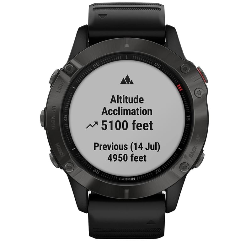 Смарт-часы Garmin Fenix 6 Sapphire Gray with Black Band - фото #3, Technodom.kz