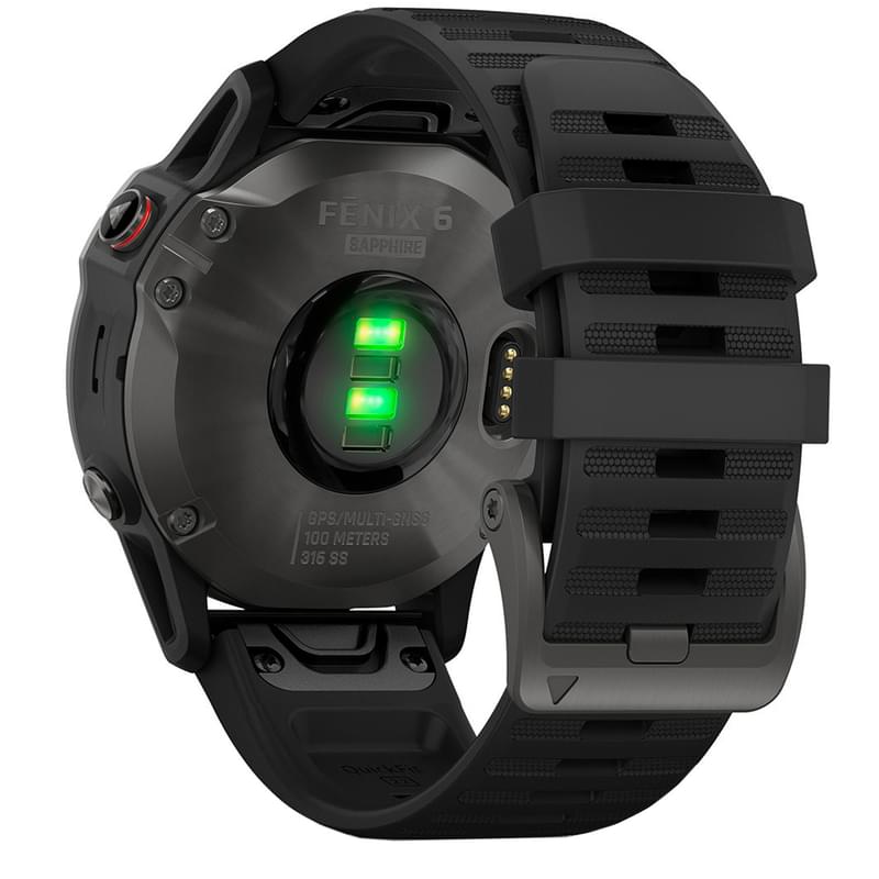 Смарт-часы Garmin Fenix 6 Sapphire Gray with Black Band - фото #6, Technodom.kz