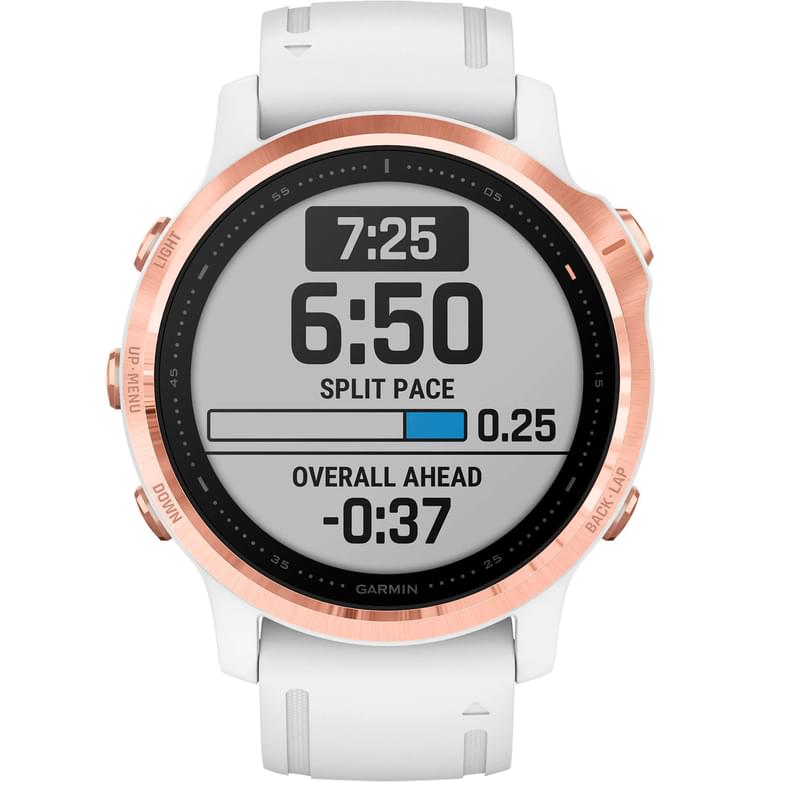 Garmin Fenix 6S Смарт сағаты Pro Rose Gold with White Band (010-02159-11) - фото #3, Technodom.kz