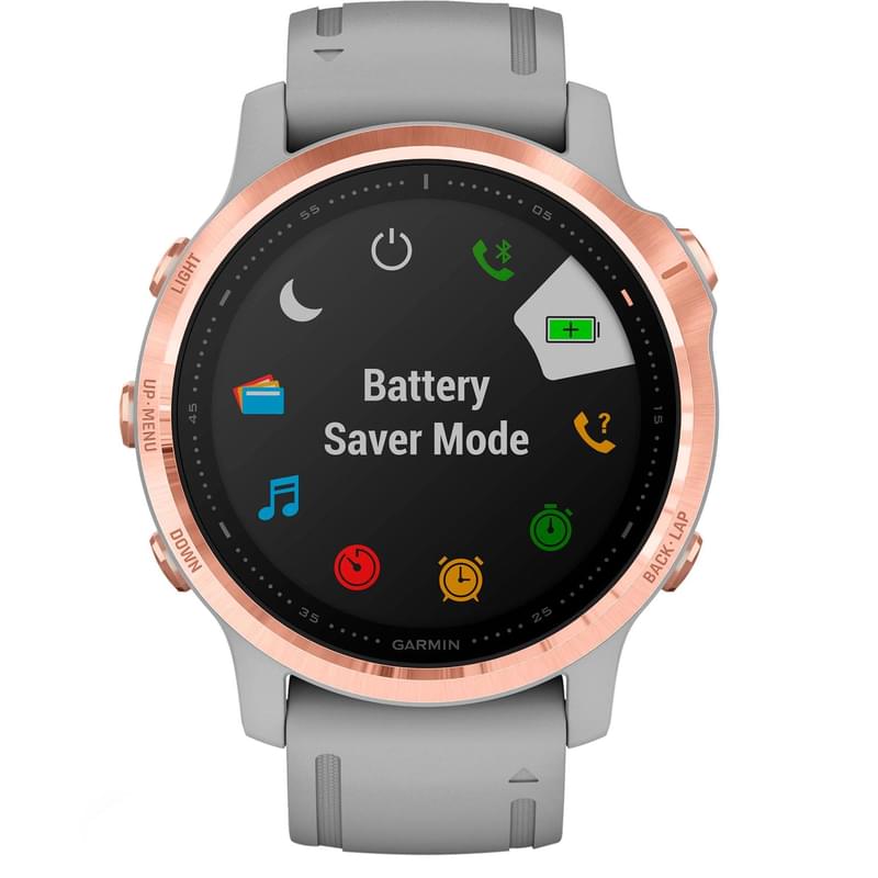 Смарт-часы Garmin Fenix 6S Sapphire Rose Gold with Gray Band - фото #5, Technodom.kz