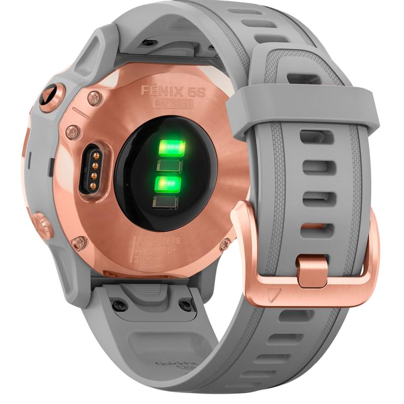Смарт-часы Garmin Fenix 6S Sapphire Rose Gold with Gray Band - фото #8, Technodom.kz