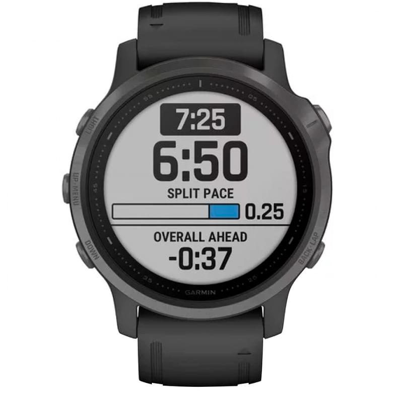 Смарт-часы Garmin Fenix 6S Sapphire Carbon Grey with Black Band - фото #1, Technodom.kz