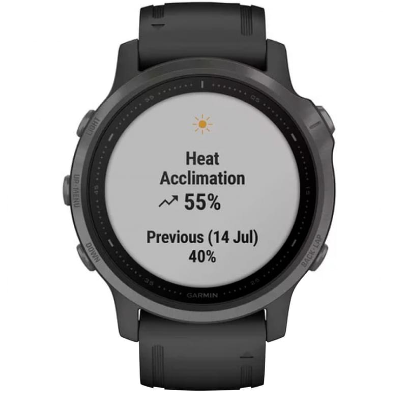 Смарт-часы Garmin Fenix 6S Sapphire Carbon Grey with Black Band - фото #4, Technodom.kz