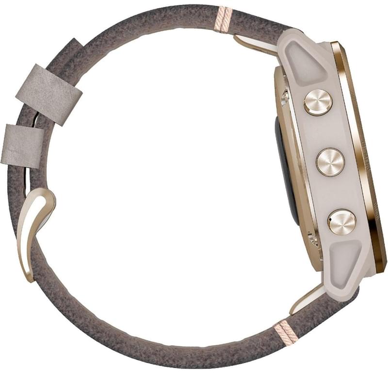 Смарт-часы Garmin Fenix 6S Sapphire Light Gold with Shale Suede Band - фото #5, Technodom.kz