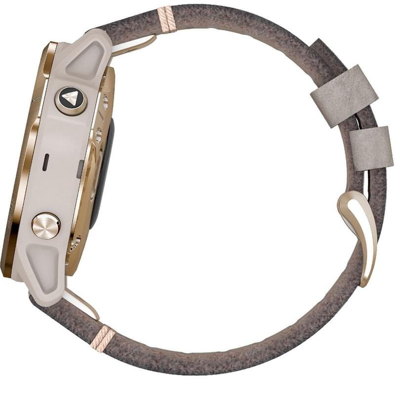 Смарт-часы Garmin Fenix 6S Sapphire Light Gold with Shale Suede Band - фото #6, Technodom.kz