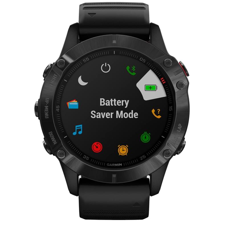 Смарт-часы Garmin Fenix 6 Pro Black with Black Band - фото #2, Technodom.kz