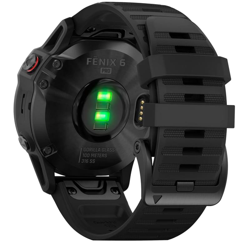 Смарт-часы Garmin Fenix 6 Pro Black with Black Band - фото #3, Technodom.kz
