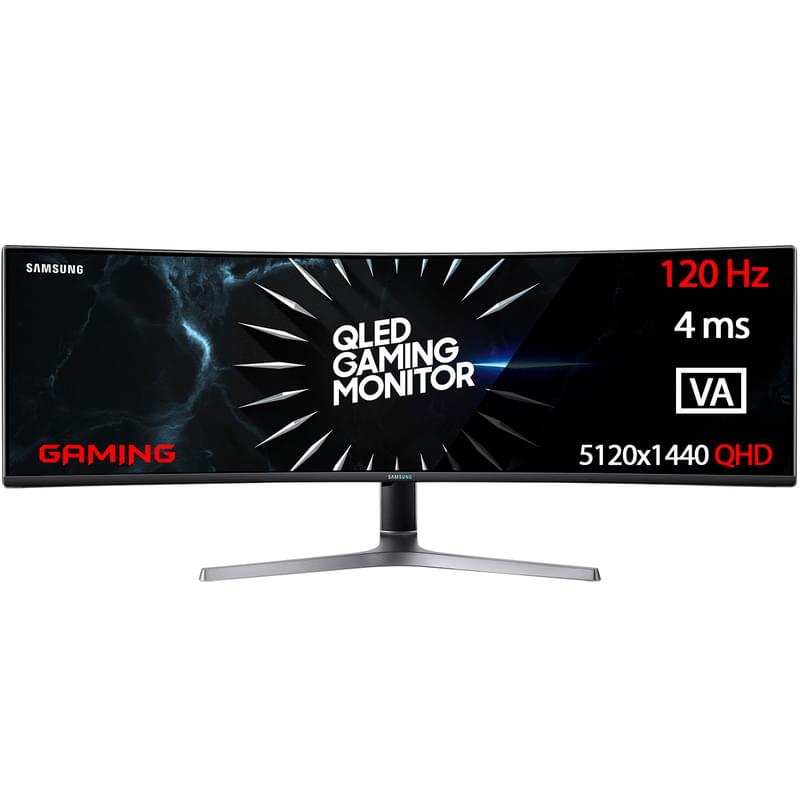 Монитор Игровой 48.8" Samsung LC49RG90SSIXCI 5120х1440 32:9 VA 120ГЦ (HDMI+DP) Curved Black - фото #0, Technodom.kz