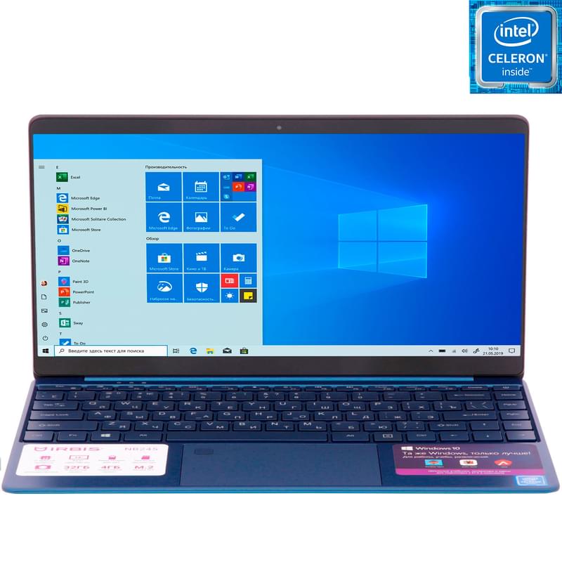 Ноутбук Cloudbook Irbis NB245 Dark Bluy Celeron N3350 / 4ГБ / 32FLASH / 14 / Win10 / (NB245X) - фото #0, Technodom.kz