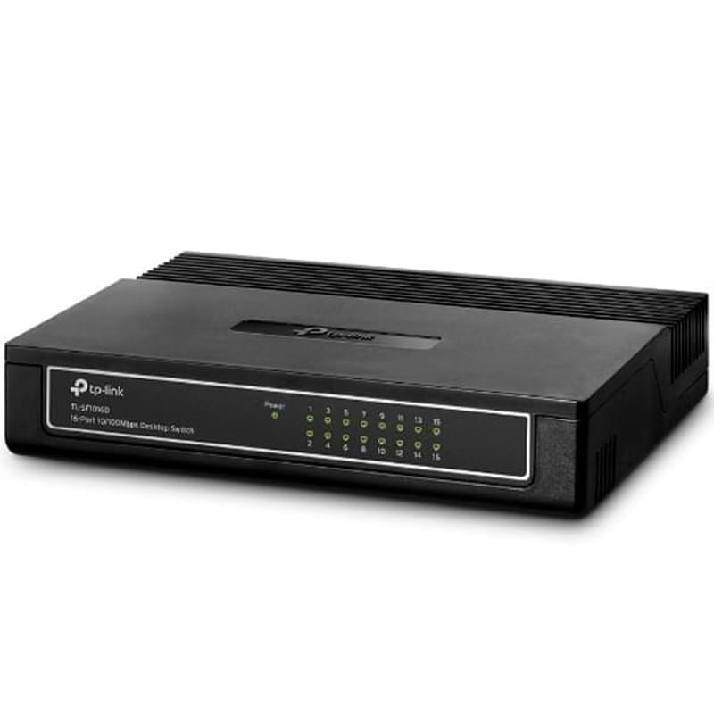 Хаб Сетевой 16 портов ADSL TP-Link TL-SF1016D, 10/100 Mbps - фото #0, Technodom.kz