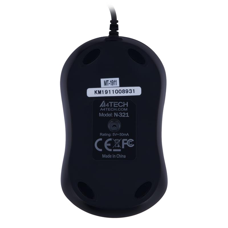 Мышка проводная USB A4tech N-321 Black - фото #5, Technodom.kz