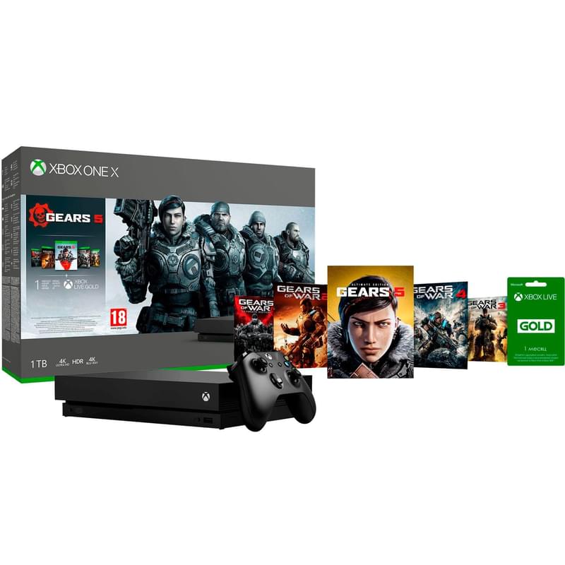 Игровая консоль XBOX One X 1TB + Gears 5 (CYV-00331) - фото #0, Technodom.kz