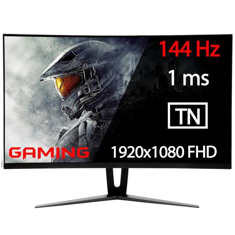 Монитор Игровой 27" GameMax GMX27C1441920x1080 16:9 TN 144ГЦ (HDMI+DP+DVI) Curved Black - фото #0, Technodom.kz