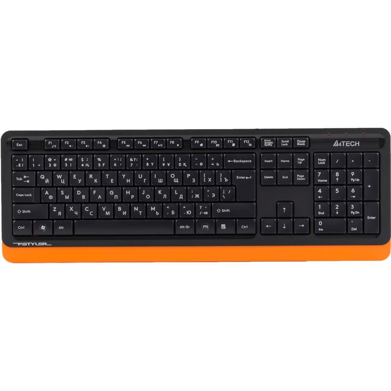 Клавиатура проводная USB A4tech Fstyler FK-10, Orange - фото #0, Technodom.kz