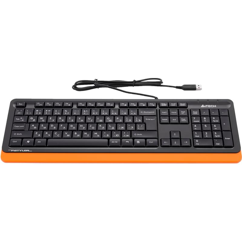 Клавиатура проводная USB A4tech Fstyler FK-10, Orange - фото #2, Technodom.kz