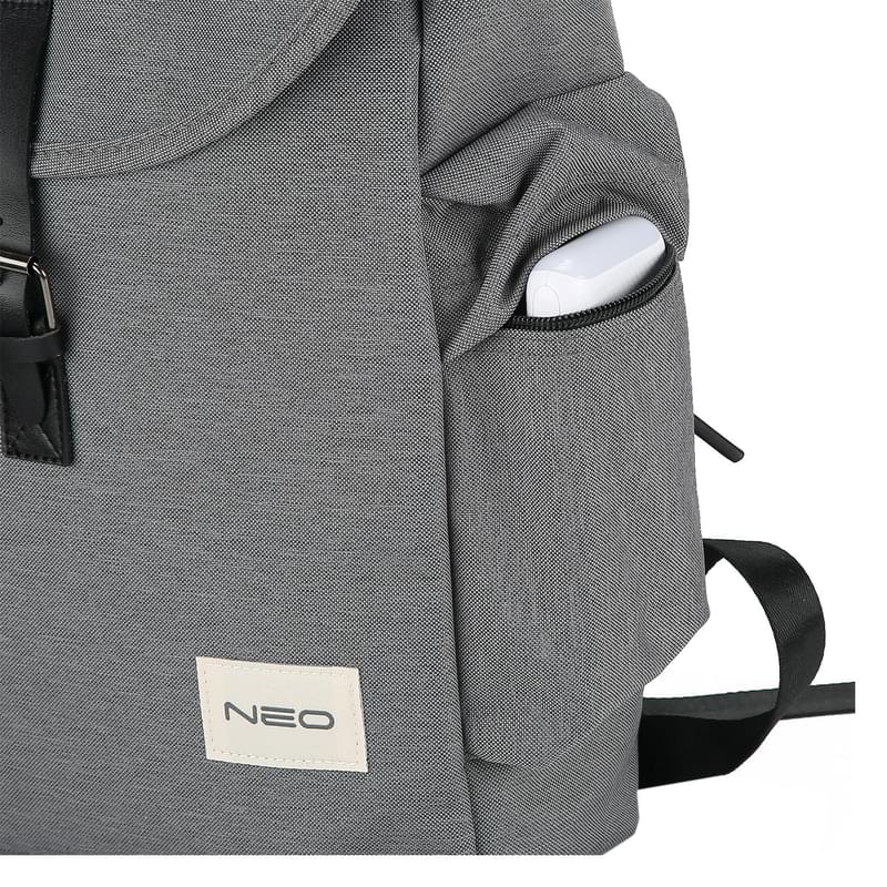 Рюкзак для ноутбука 15.6" NEO NEB-030, Grey, полиэстер (NEB-030GY) - фото #6, Technodom.kz