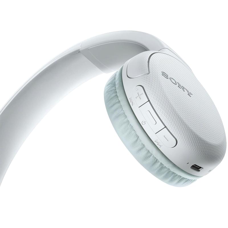 Жапсырмалы құлаққап Sony Bluetooth WH-CH510, White - фото #3, Technodom.kz