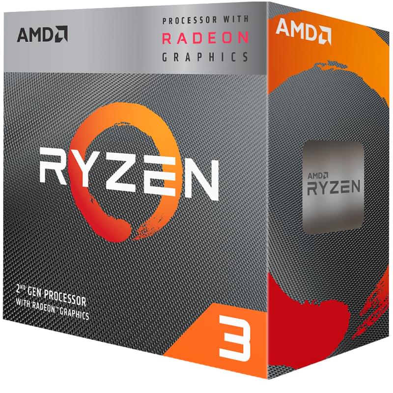 Процессор AMD Ryzen 3 3200G (C4/T8, 6M Cache, 3.6 up to 4.0GHz) AM4 BOX - фото #0, Technodom.kz