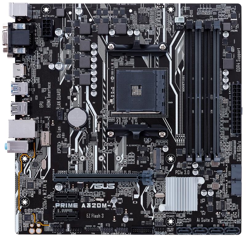 Материнская плата ASUS PRIME A320M-A AM4 4DDR4 PCI-E 1x16 2x1 (HDMI+DVI-D+VGA) mATX - фото #0, Technodom.kz Материнская плата ASUS PRIME A320M-A AM4 4DDR4 PCI-E 1x16 2x1 (HDMI+DVI-D+VGA) mATX - фото #0, Technodom.kz