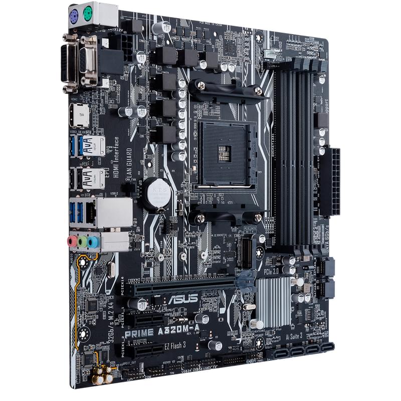 Материнская плата ASUS PRIME A320M-A AM4 4DDR4 PCI-E 1x16 2x1 (HDMI+DVI-D+VGA) mATX - фото #2, Technodom.kz Материнская плата ASUS PRIME A320M-A AM4 4DDR4 PCI-E 1x16 2x1 (HDMI+DVI-D+VGA) mATX - фото #2, Technodom.kz