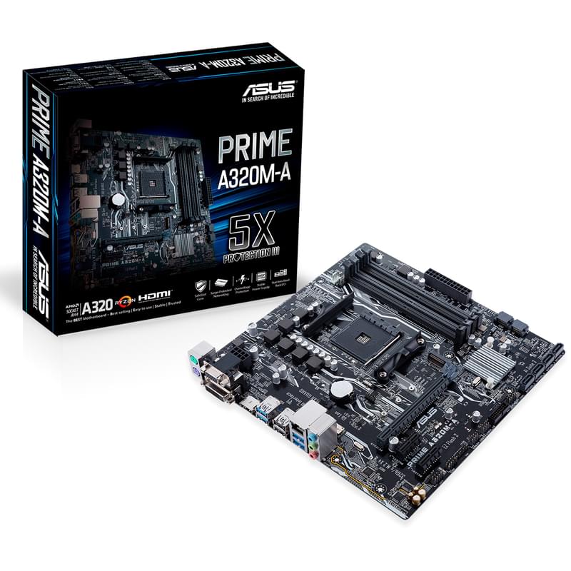 Материнская плата ASUS PRIME A320M-A AM4 4DDR4 PCI-E 1x16 2x1 (HDMI+DVI-D+VGA) mATX - фото #5, Technodom.kz Материнская плата ASUS PRIME A320M-A AM4 4DDR4 PCI-E 1x16 2x1 (HDMI+DVI-D+VGA) mATX - фото #5, Technodom.kz