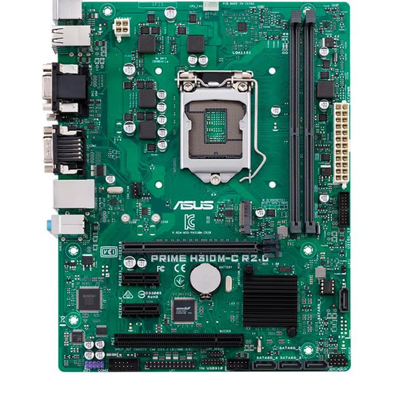 Материнская плата ASUS PRIME H310M-C R2.0 LGA1151 2DDR4 PCI-E 1x16 2x1 (DVI-D+VGA) mATX - фото #0, Technodom.kz
