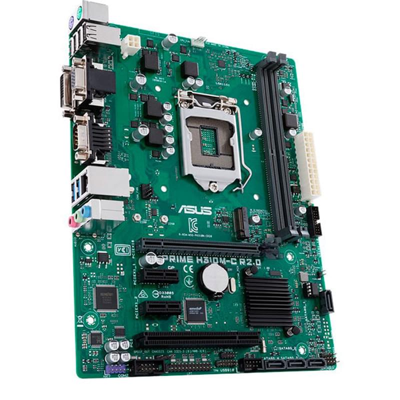 Материнская плата ASUS PRIME H310M-C R2.0 LGA1151 2DDR4 PCI-E 1x16 2x1 (DVI-D+VGA) mATX - фото #1, Technodom.kz