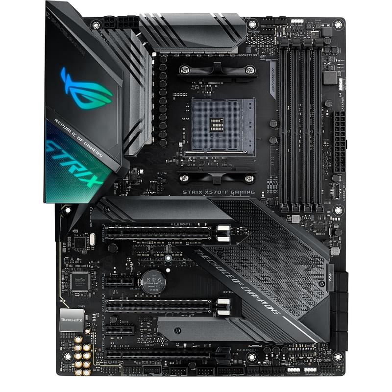Материнская плата ASUS ROG STRIX X570-F Gaming AM4 4DDR4 PCI-E 3x16 2x1 (HDMI+DP) ATX - фото #0, Technodom.kz