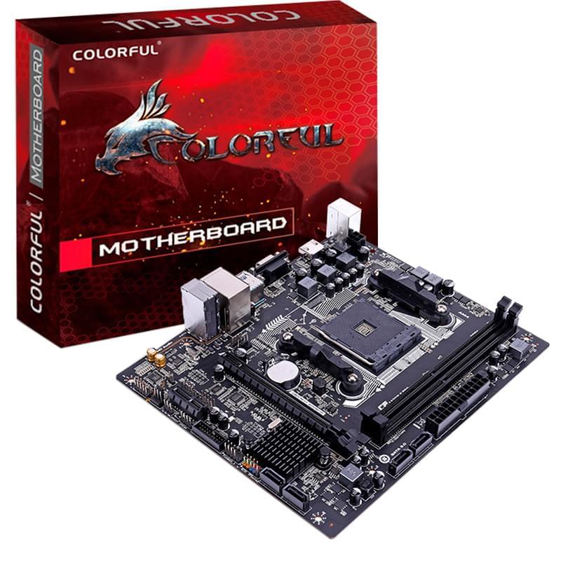 Материнская плата Colorful A320M-K PRO YV14 AM4 2DDR4 PCI-E 1x16 1x1 (HDMI+VGA) mATX - фото #6, Technodom.kz