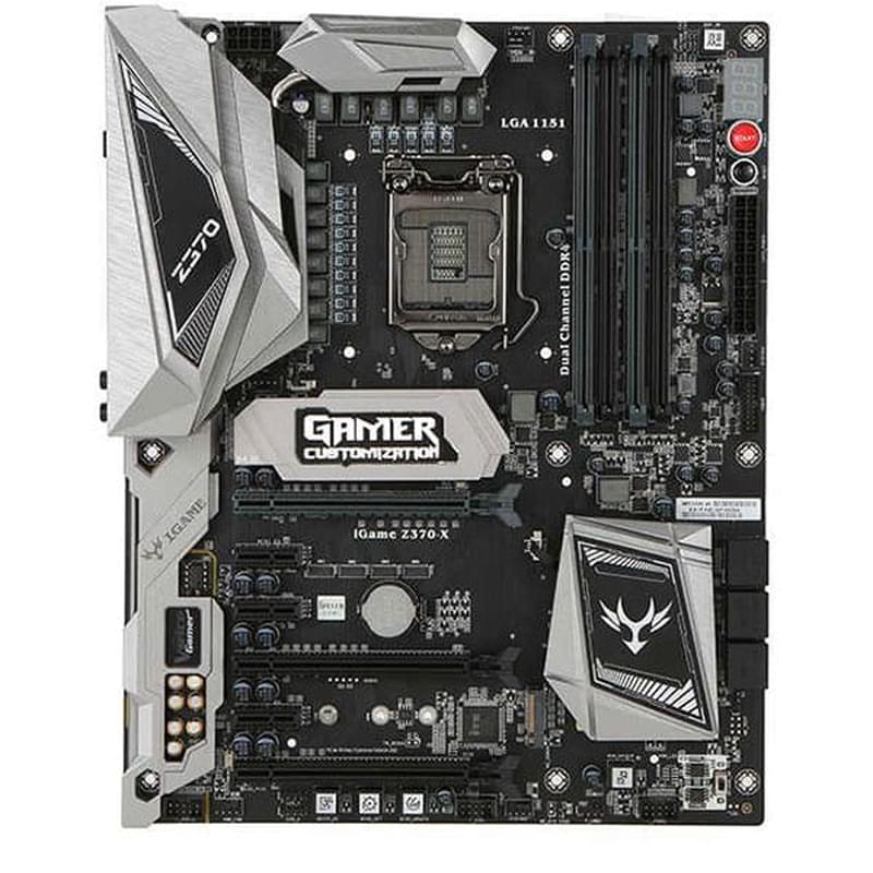 Материнская плата Colorful Z370 iGame Vulcan X V20 LGA1151 4DDR4 PCI-E 3x16 3x1 (HDMI+DP) ATX - фото #0, Technodom.kz
