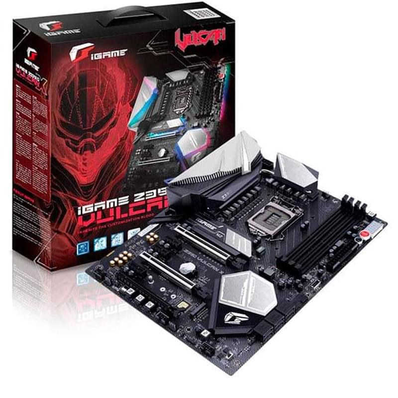 Материнская плата Colorful Z370 iGame Vulcan X V20 LGA1151 4DDR4 PCI-E 3x16 3x1 (HDMI+DP) ATX - фото #4, Technodom.kz