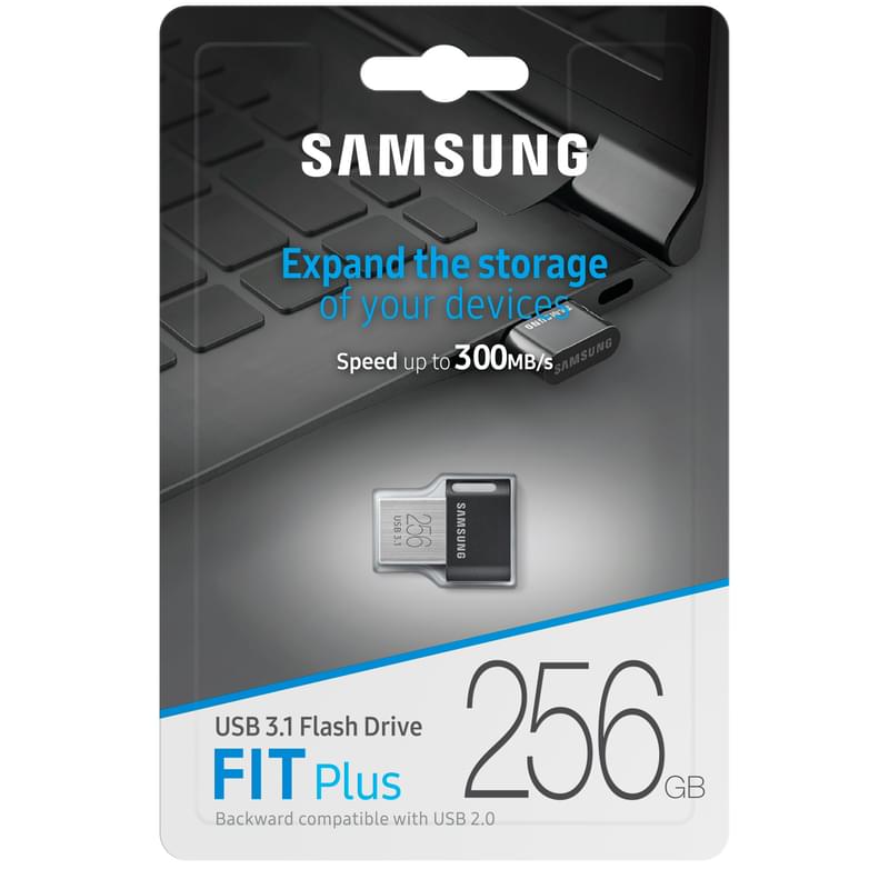 Флеш накопитель USB 256GB Samsung Fit Plus, Black (MUF-256AB/APC) - фото #6, Technodom.kz