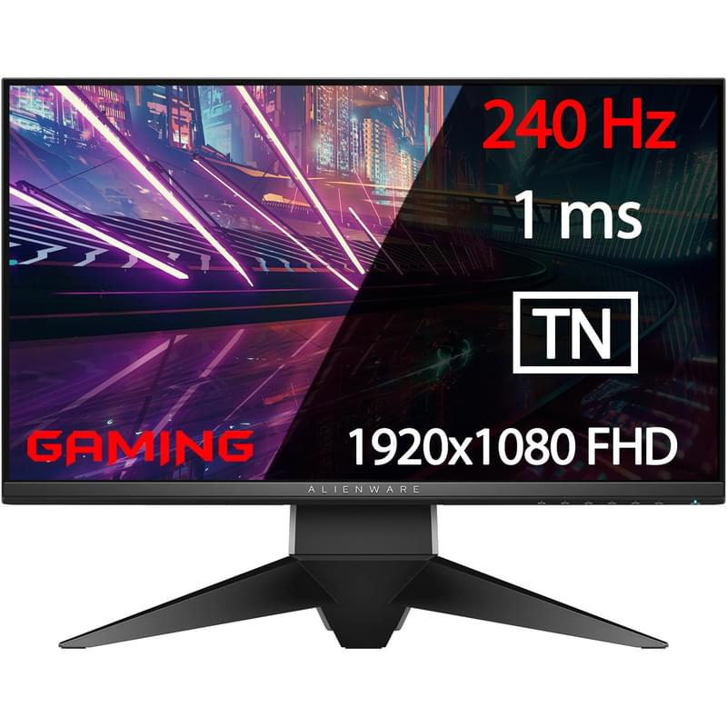 Монитор Игровой 24,5" Dell Alienware AW2518HF 1920x1080 16:9 TN 240ГЦ (HDMI+DP) White - фото #0, Technodom.kz