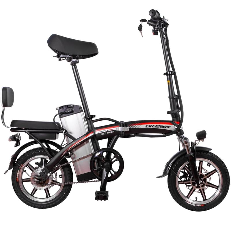 Электровелосипед Greenway 350W, 48V/12AH, 14" Black (14FD095) - фото #0, Technodom.kz