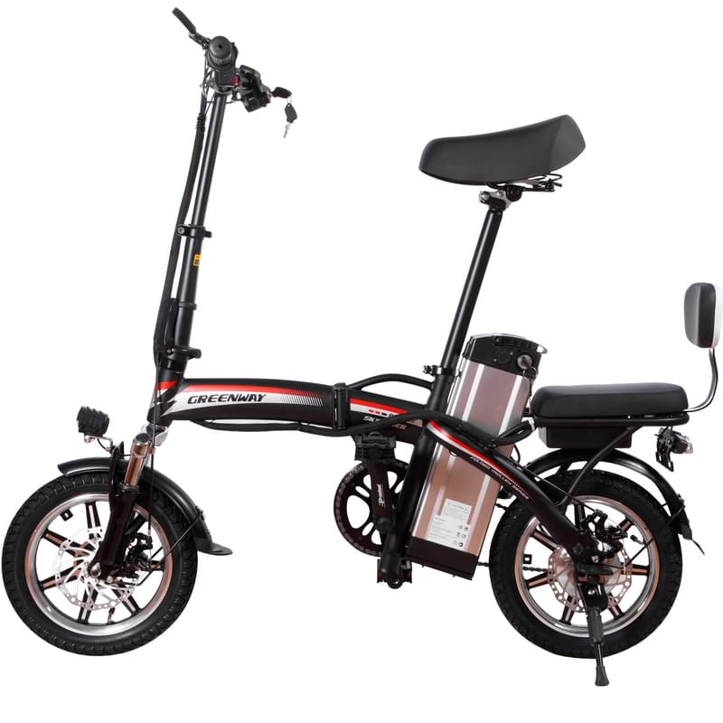 Электровелосипед Greenway 350W, 48V/12AH, 14" Black (14FD095) - фото #1, Technodom.kz