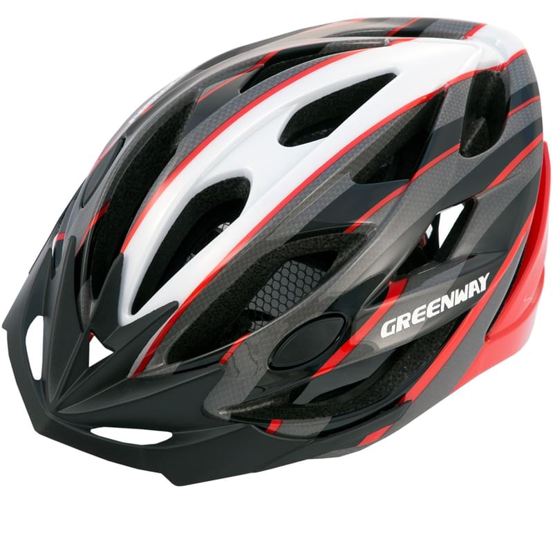 Велошлем Greenway MV23-5, M 55-58, Black/Red - фото #0, Technodom.kz