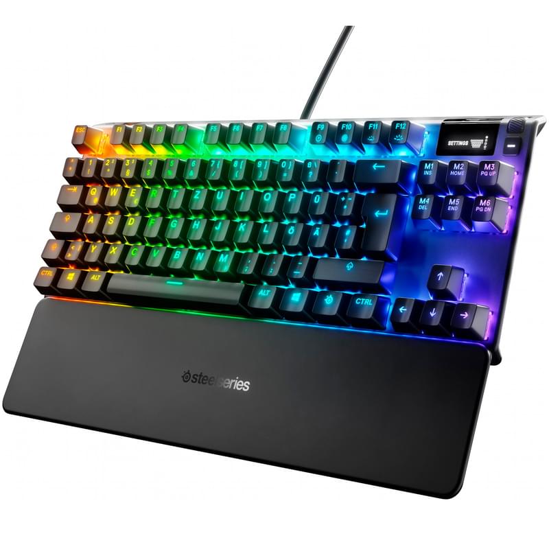 Клавиатура игровая проводная USB SteelSeries Apex 7 TKL RGB, QX2 Blue - фото #3, Technodom.kz